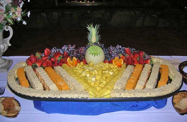 catering table, event catering, fruit and cheese display, venue catering, wedding catering, event catering western MA